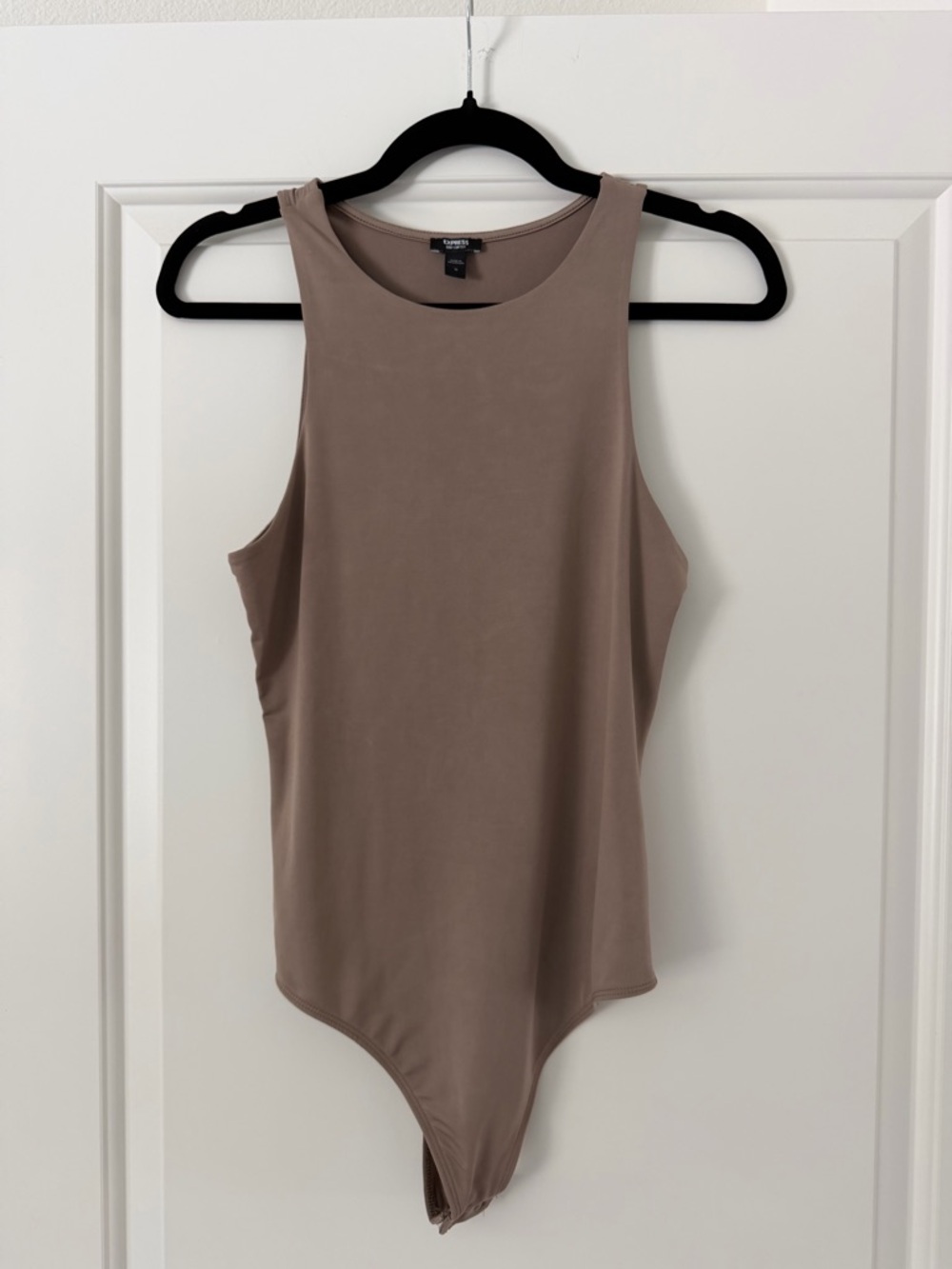 Express Sleeveless Taupe Bodysuit